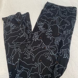 Lularoe TC2 Halloween Black Cat Leggings